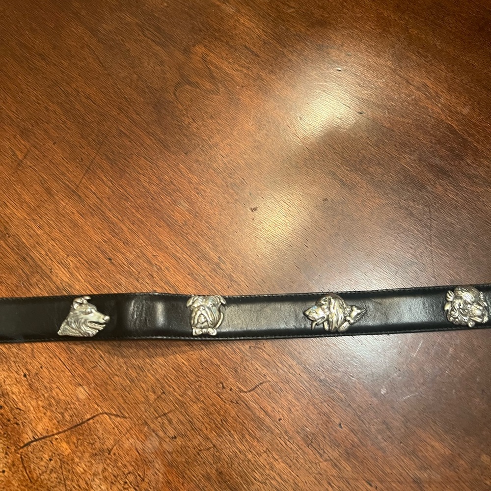 Brighton Black Leather Belt with Silver Buckle